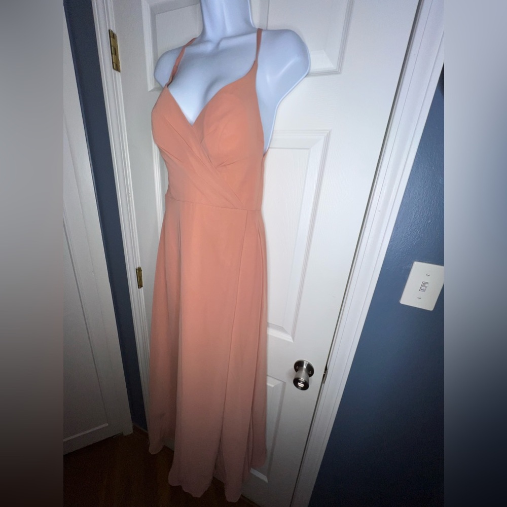 Azazie Coral Backless Dress - Picture 13 of 16